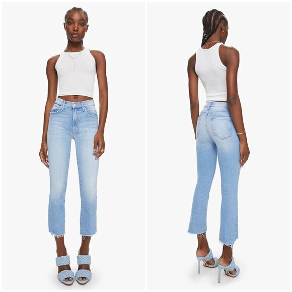 💕MOTHER💕 The Insider Crop Step Fray Jeans ~ Limited Edition 28 NWOT - Picture 2 of 16